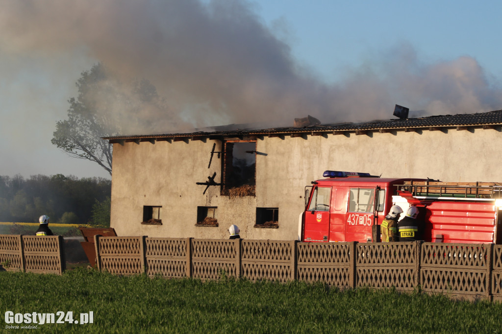 Pożar budynku gospodarczego w Strumianach