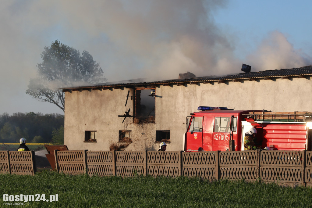 Pożar budynku gospodarczego w Strumianach