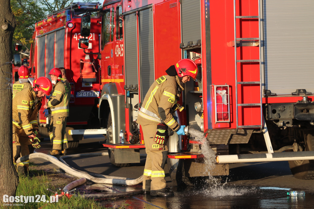 Pożar budynku gospodarczego w Strumianach