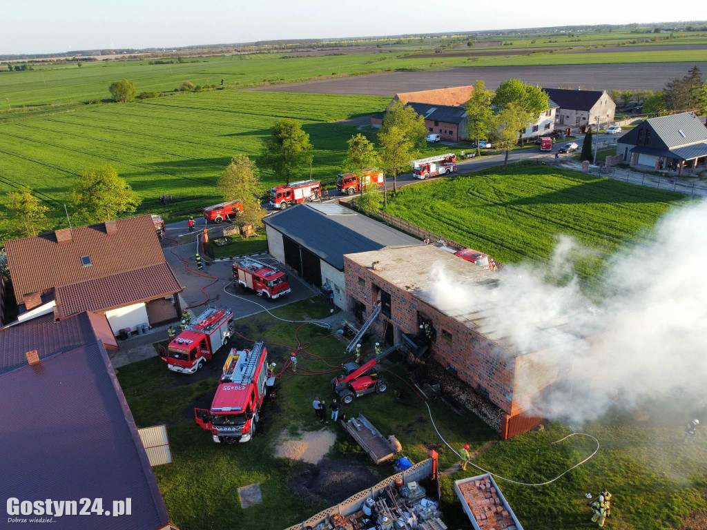 Pożar budynku gospodarczego w Strumianach