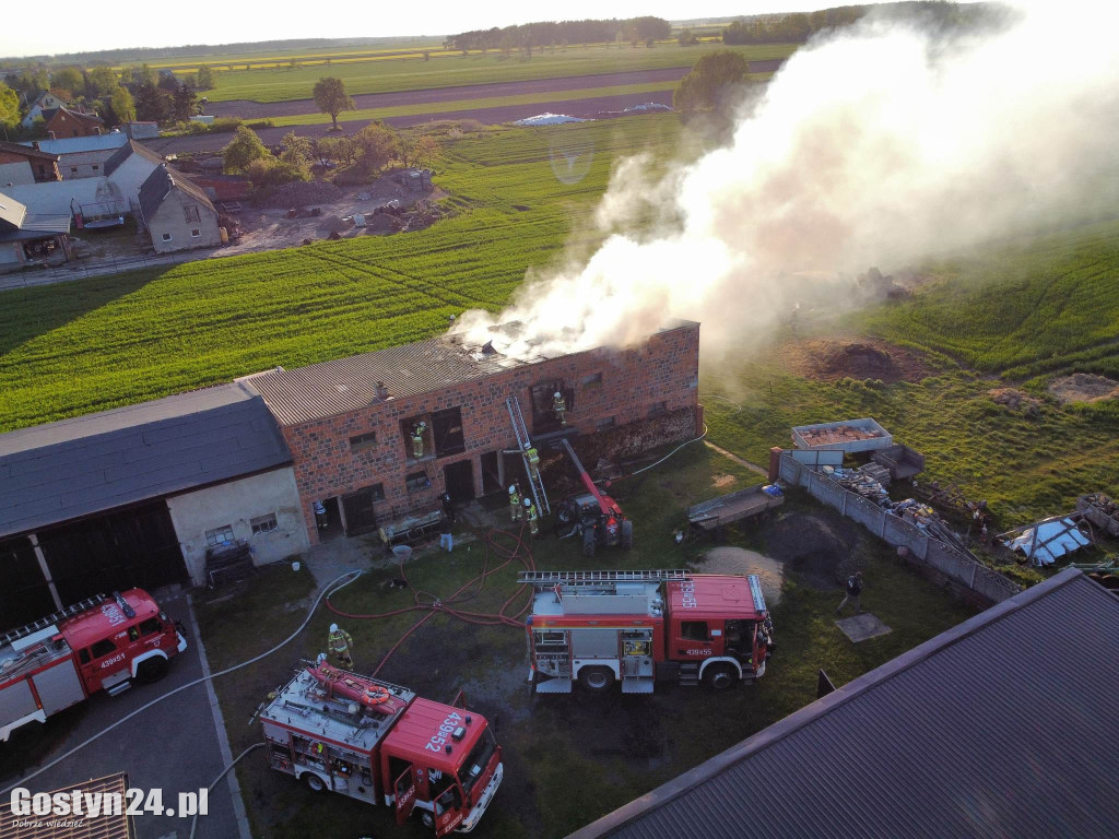 Pożar budynku gospodarczego w Strumianach
