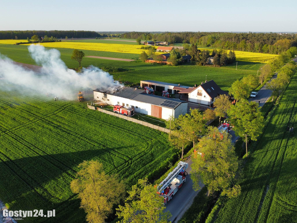 Pożar budynku gospodarczego w Strumianach