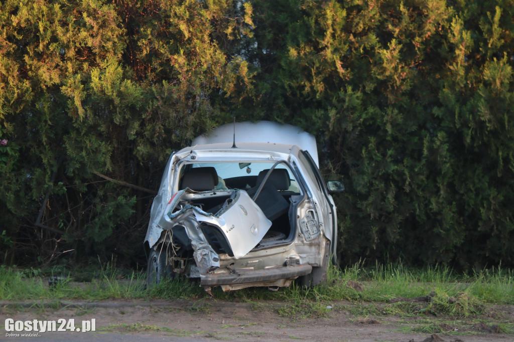Wypadek z udziałem pięciu młodych ludzi pod Poniecem