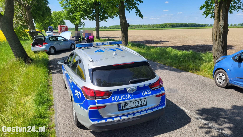 Wypadek na trasie Czajkowo - Łęka Mała
