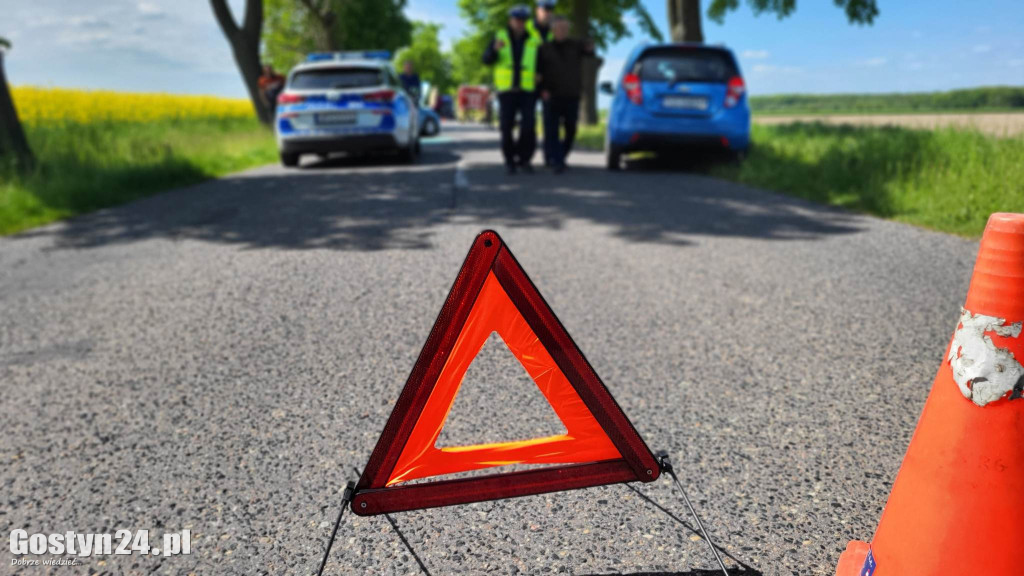 Wypadek na trasie Czajkowo - Łęka Mała