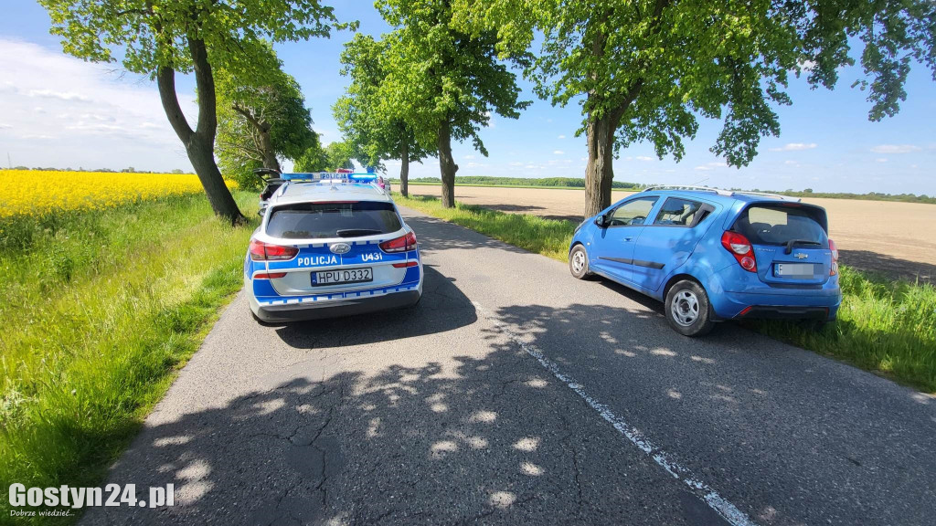 Wypadek na trasie Czajkowo - Łęka Mała
