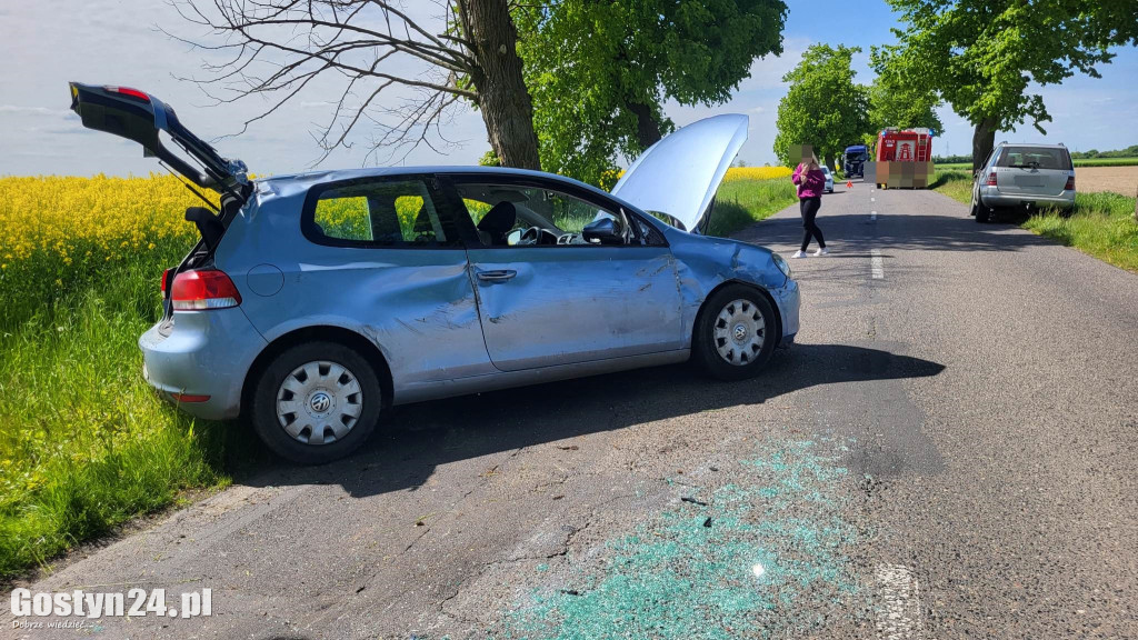 Wypadek na trasie Czajkowo - Łęka Mała