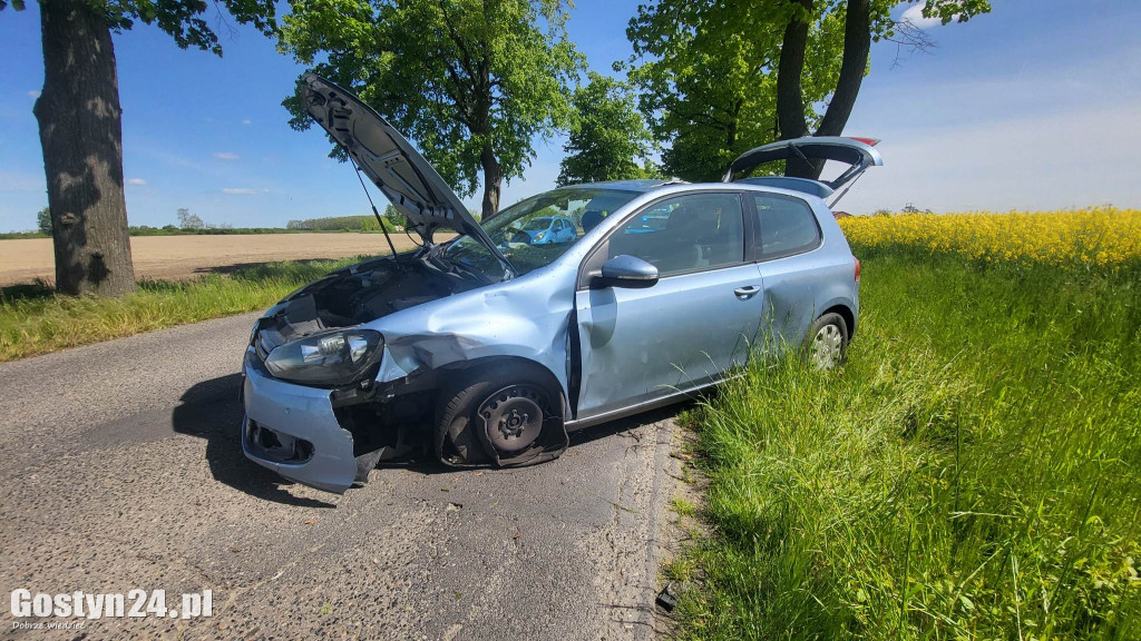 Wypadek na trasie Czajkowo - Łęka Mała