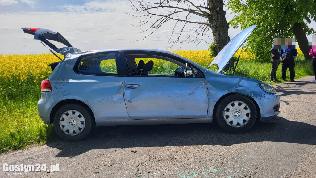 Wypadek na trasie Czajkowo - Łęka Mała