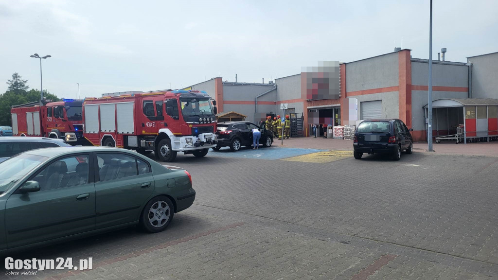 Pożar w markecie budowlanym w Gostyniu