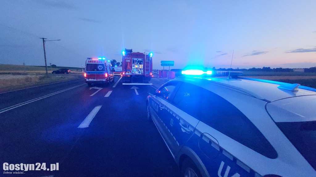 Wypadek na DW 434 w Starej Krobi