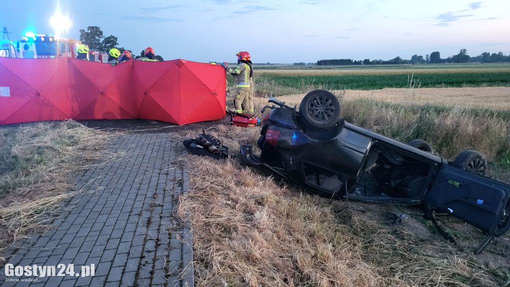 Wypadek na DW 434 w Starej Krobi