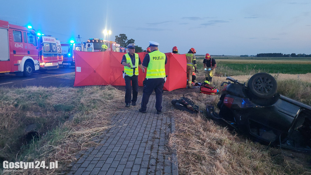 Wypadek na DW 434 w Starej Krobi