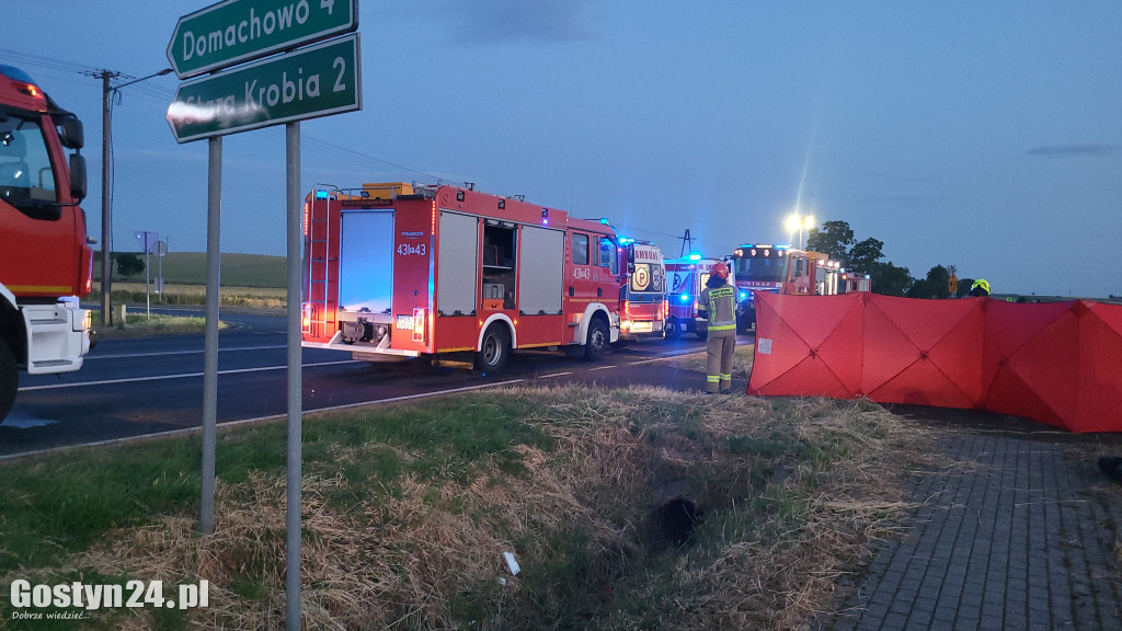Wypadek na DW 434 w Starej Krobi