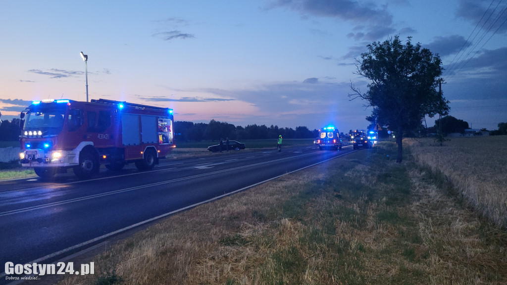 Wypadek na DW 434 w Starej Krobi