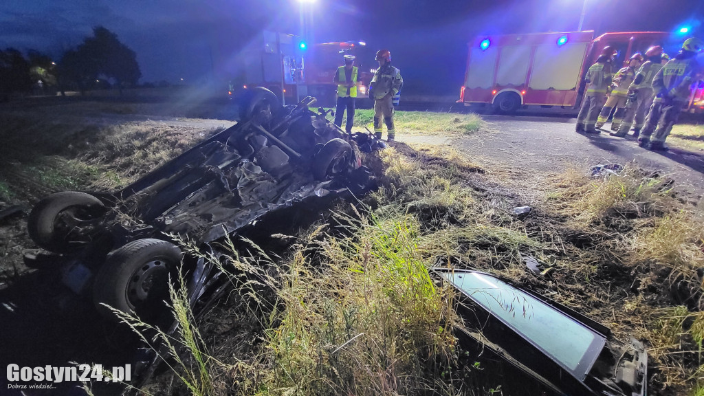 Wypadek na DW 434 w Starej Krobi