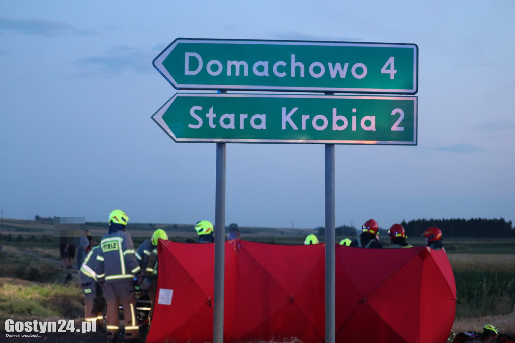 Wypadek na DW 434 w Starej Krobi