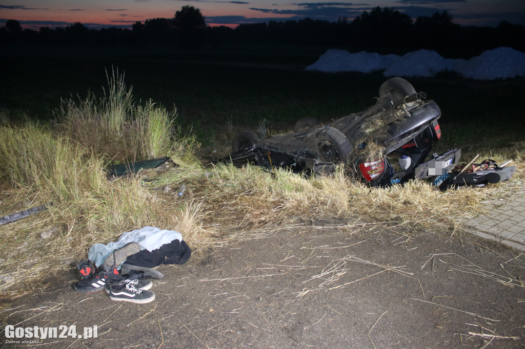 Wypadek na DW 434 w Starej Krobi