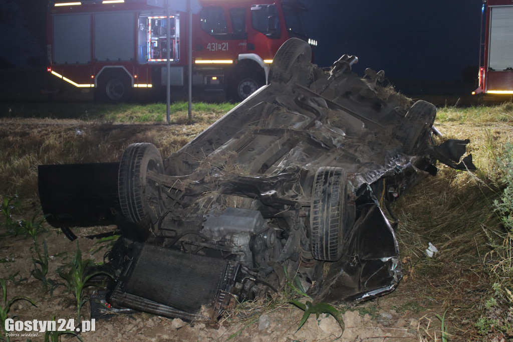 Wypadek na DW 434 w Starej Krobi