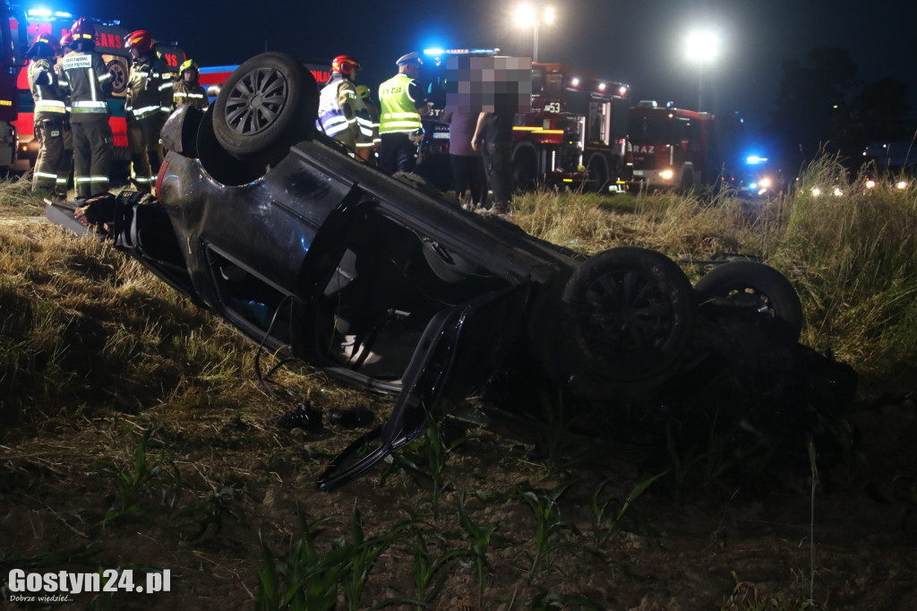 Wypadek na DW 434 w Starej Krobi
