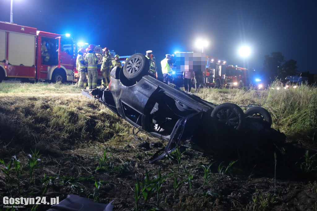 Wypadek na DW 434 w Starej Krobi