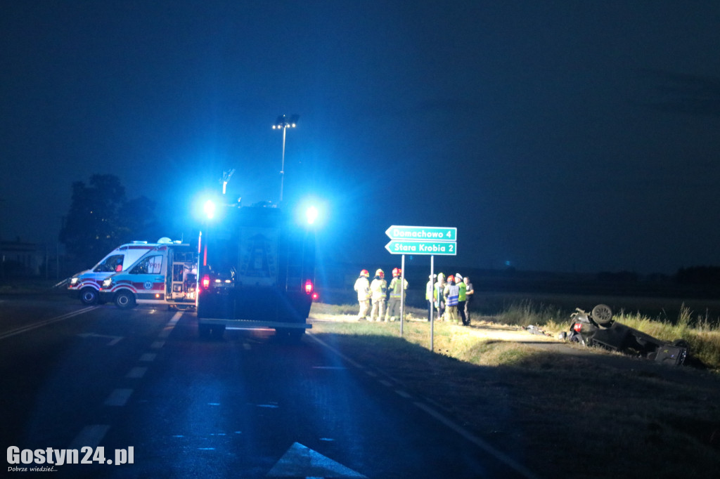 Wypadek na DW 434 w Starej Krobi
