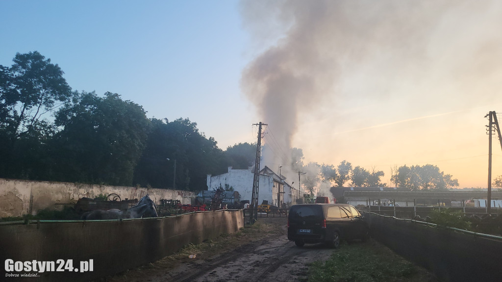 Pożar stodoły w Podrzeczu