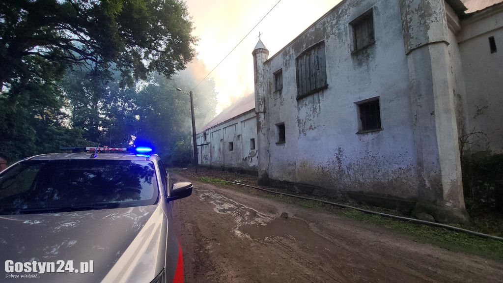 Pożar stodoły w Podrzeczu