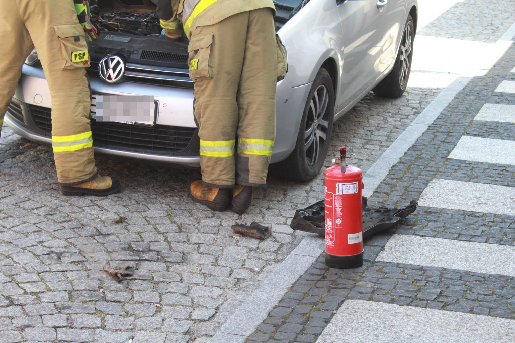 Pożar samochodu w centrum Gostynia