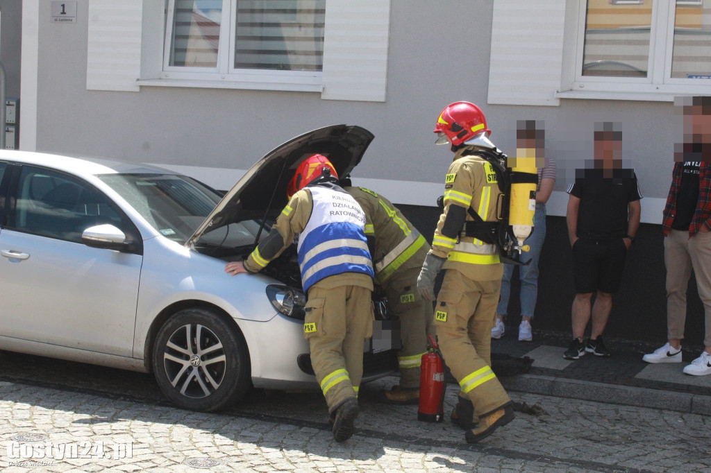 Pożar samochodu w centrum Gostynia