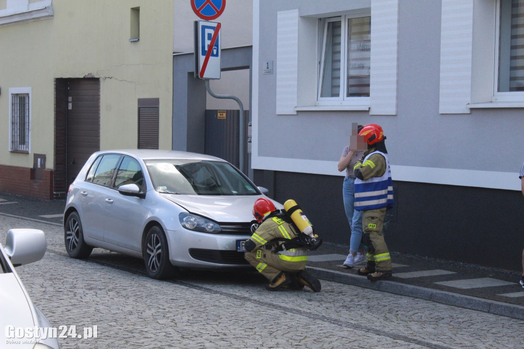 Pożar samochodu w centrum Gostynia