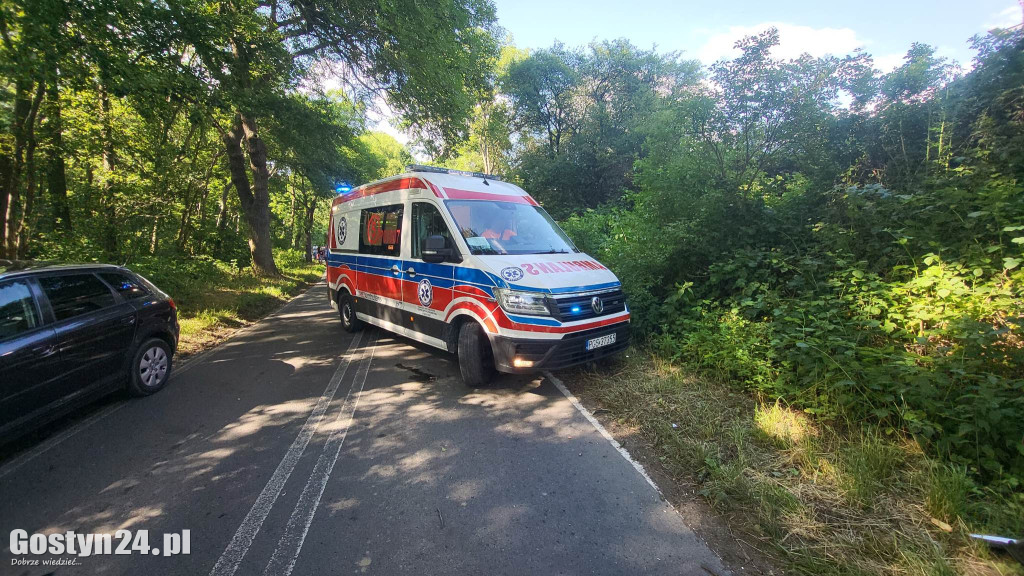 Wypadek na drodze z Grabonoga w kierunku Piasków