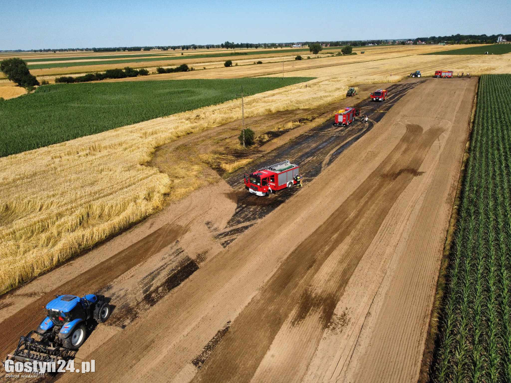 Pożary pól w Głogininie i w rejonie Drzewiec