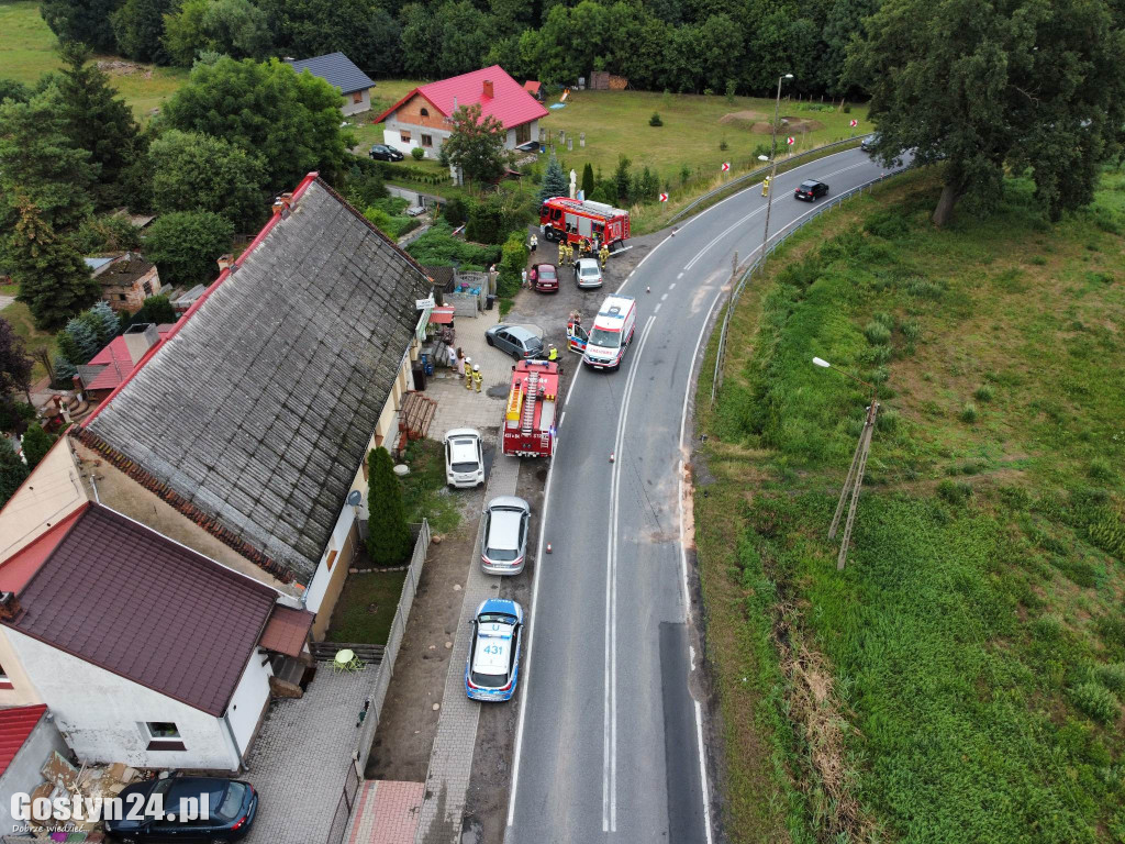 Zderzenie trzech samochodów w Godurowie