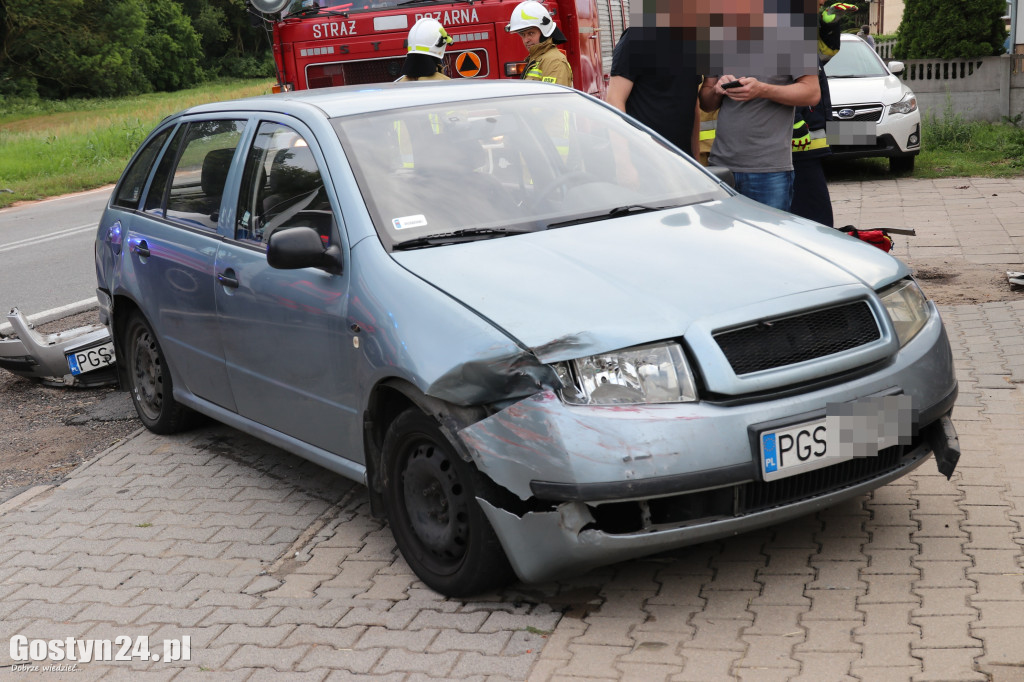 Zderzenie trzech samochodów w Godurowie