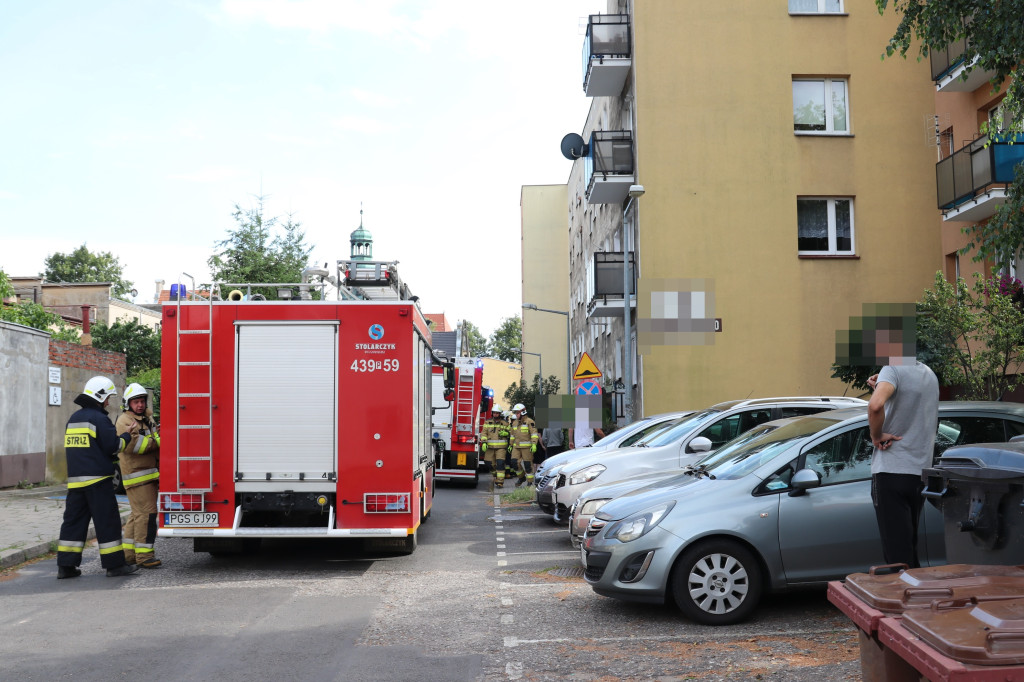 Pożar w jednym z bloków na gostyńskim osiedlu