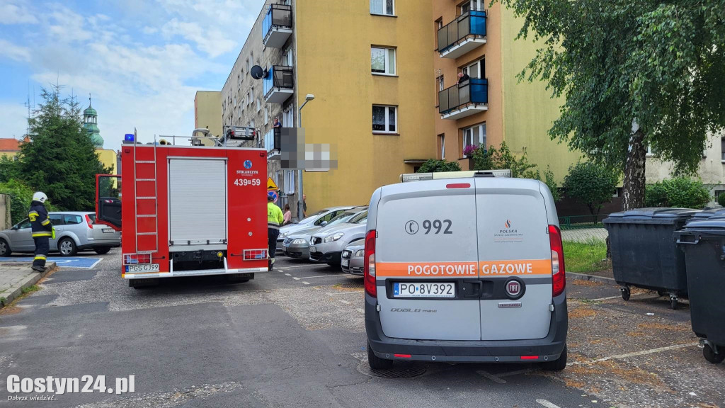 Pożar w jednym z bloków na gostyńskim osiedlu