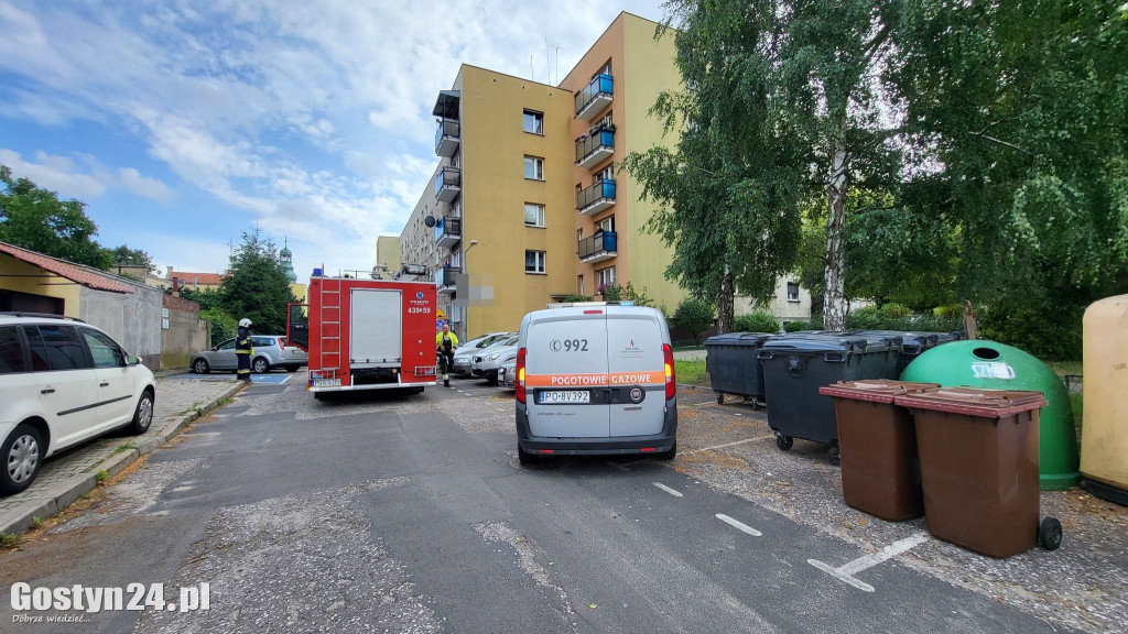 Pożar w jednym z bloków na gostyńskim osiedlu