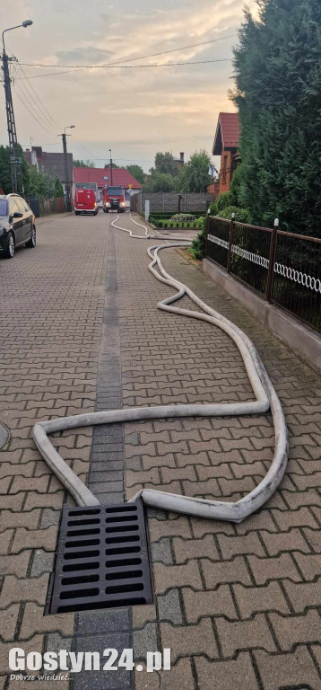 Podtopienia na ul. Kusza w Poniecu