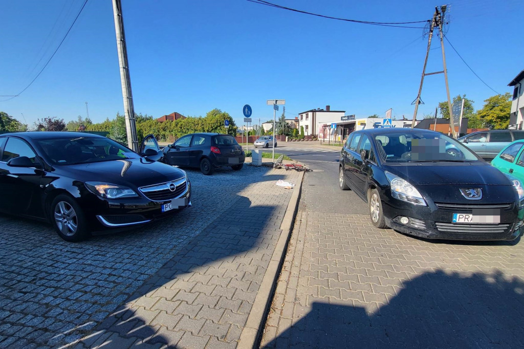 Potrącenie rowerzysty w  Krobi