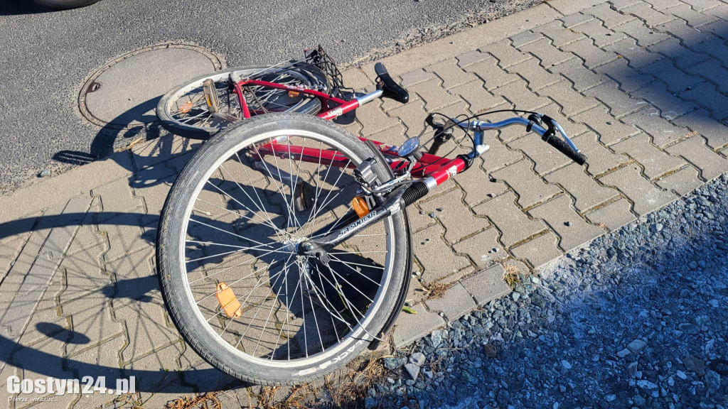 Potrącenie rowerzysty w  Krobi