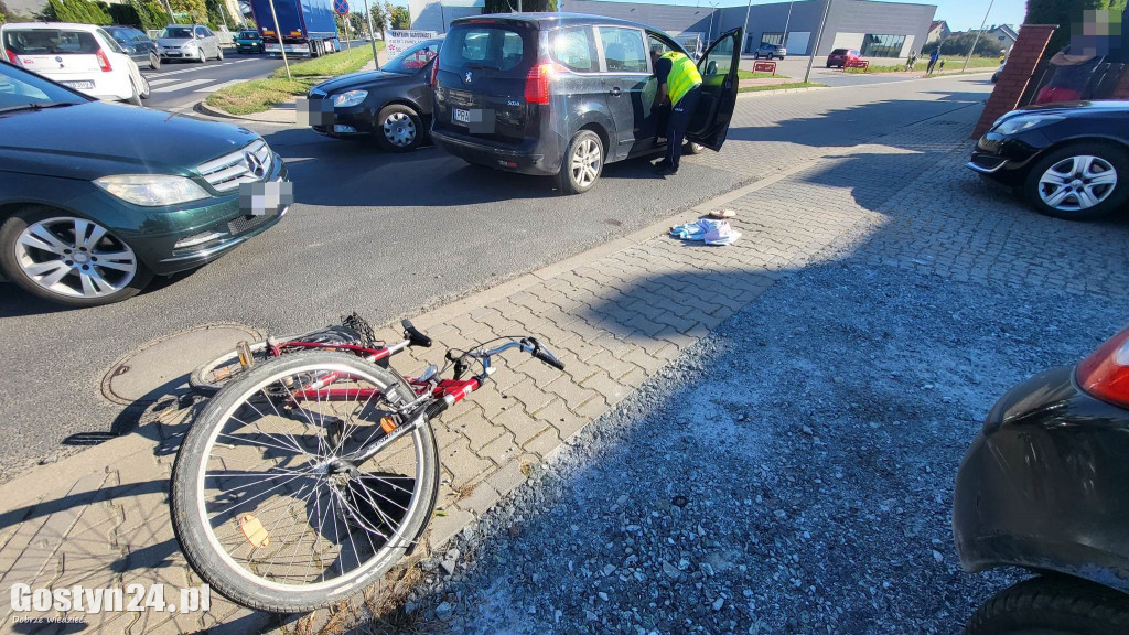 Potrącenie rowerzysty w  Krobi