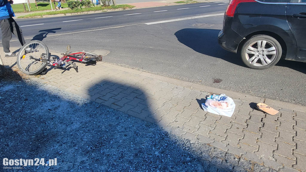 Potrącenie rowerzysty w  Krobi