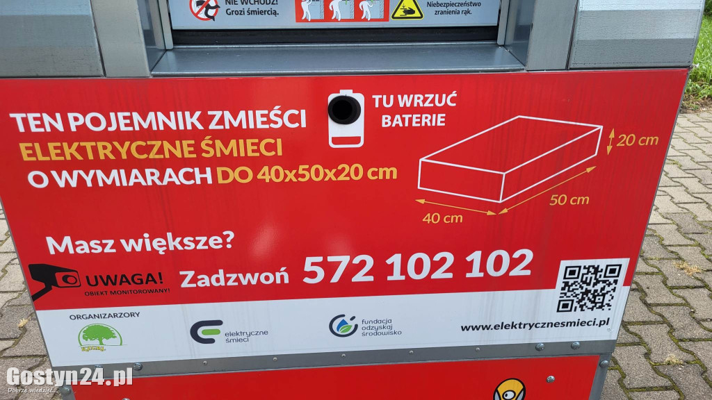 Pojemnik na duże elektro śmieci w Gostyniu