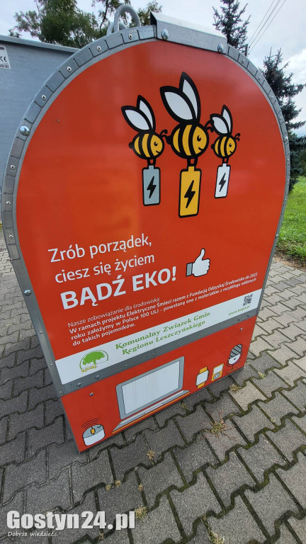 Pojemnik na duże elektro śmieci w Gostyniu