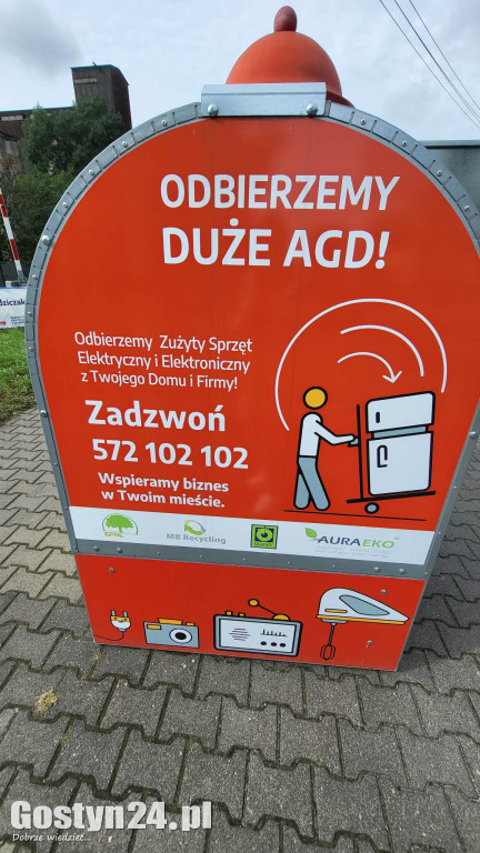 Pojemnik na duże elektro śmieci w Gostyniu