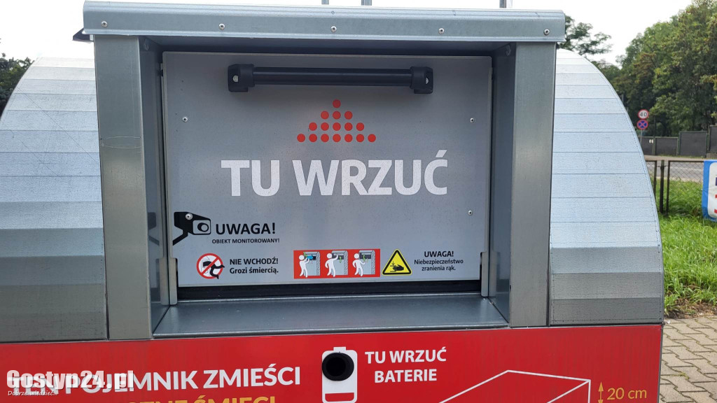 Pojemnik na duże elektro śmieci w Gostyniu