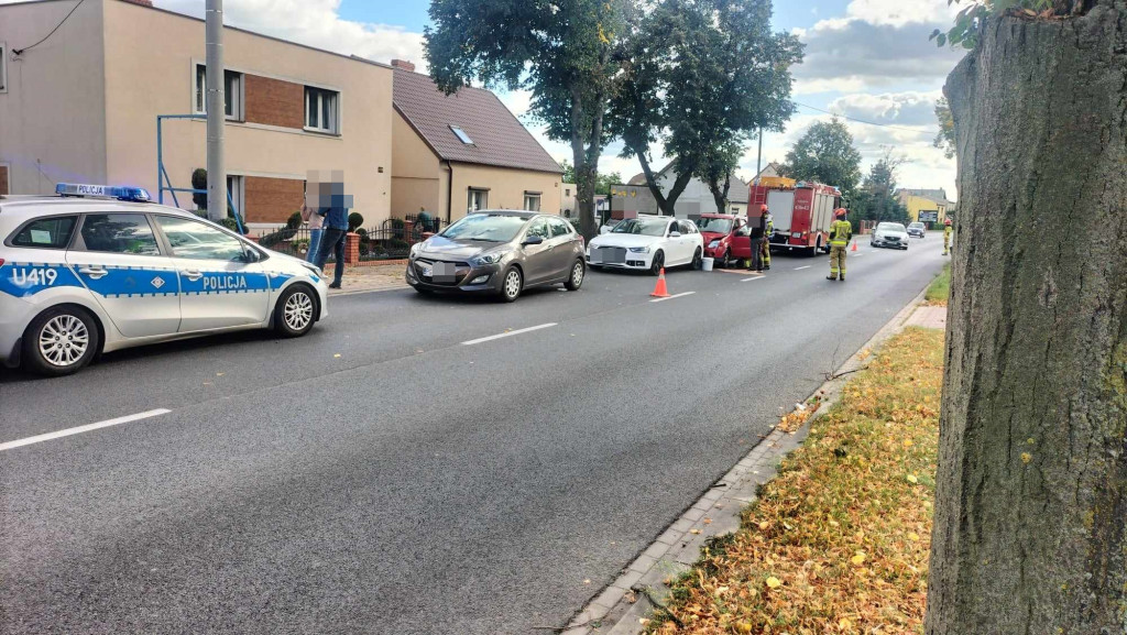 Karambol na ul. Wrocławskiej w Gostyniu
