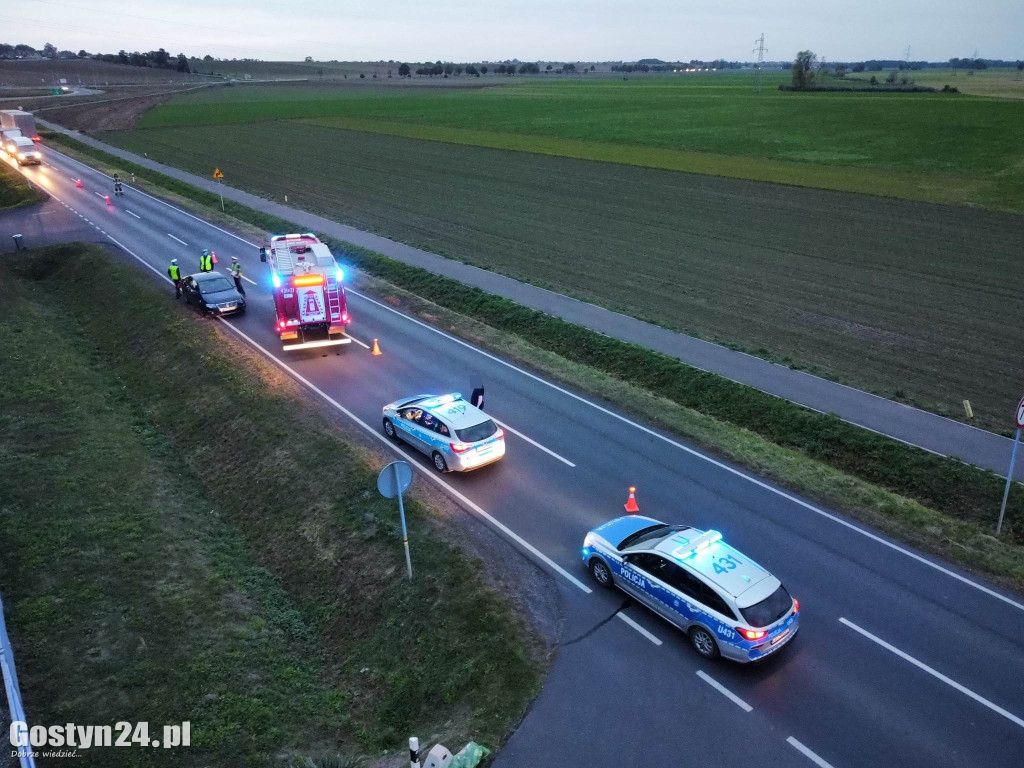 Poranne potrącenie na DW 434 w Krajewicach