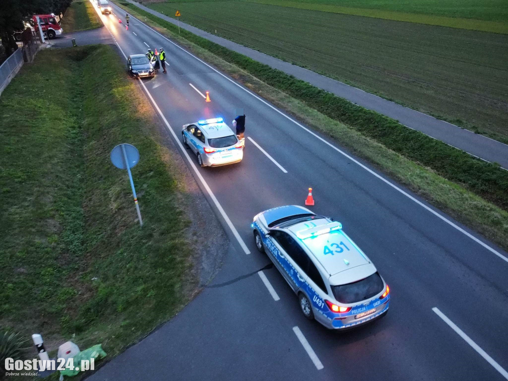 Poranne potrącenie na DW 434 w Krajewicach